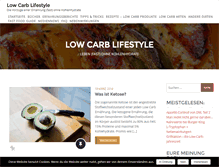 Tablet Screenshot of low-carb-lifestyle.de